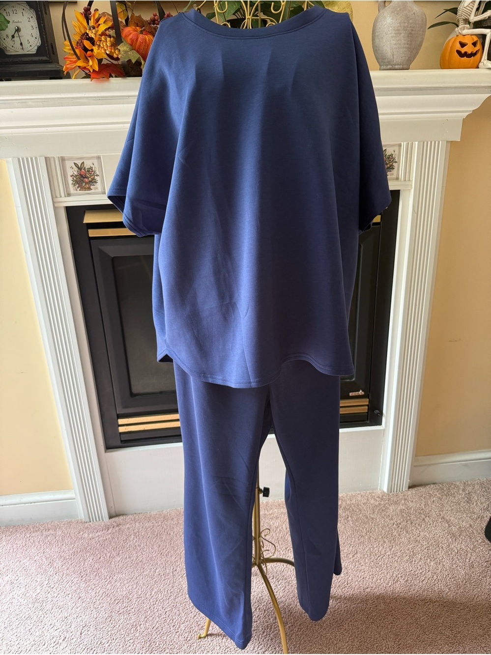 DEAR SCARLETT NWT 3x Navy Blue super soft Top and Pants Set